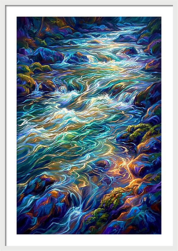 Rapids Flowing Through Rocks