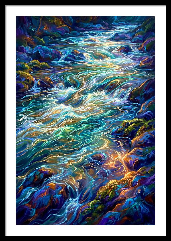 Rapids Flowing Through Rocks