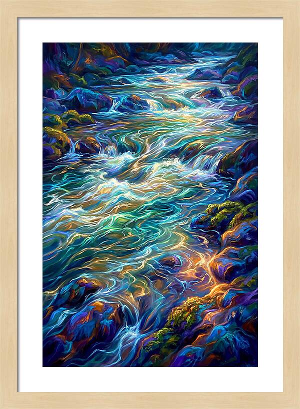Rapids Flowing Through Rocks