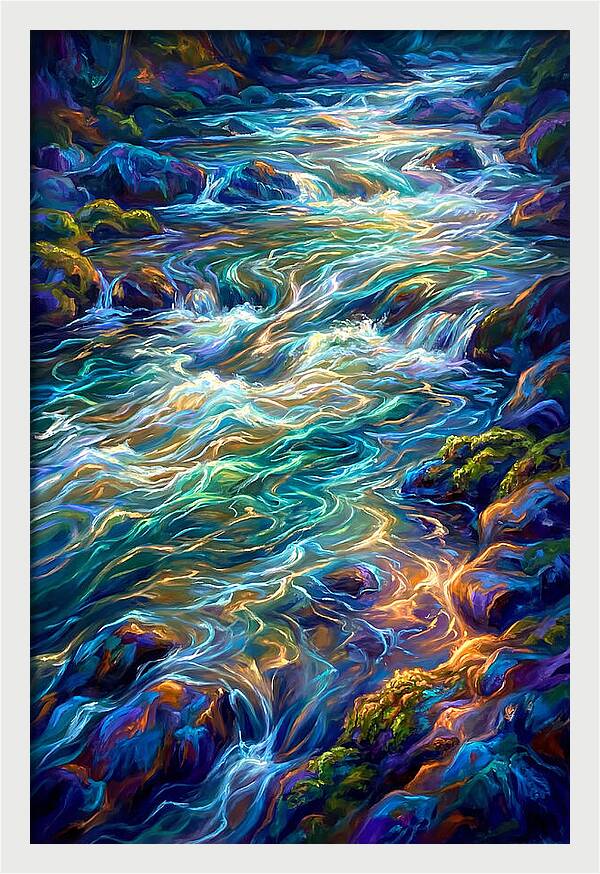 Rapids Flowing Through Rocks