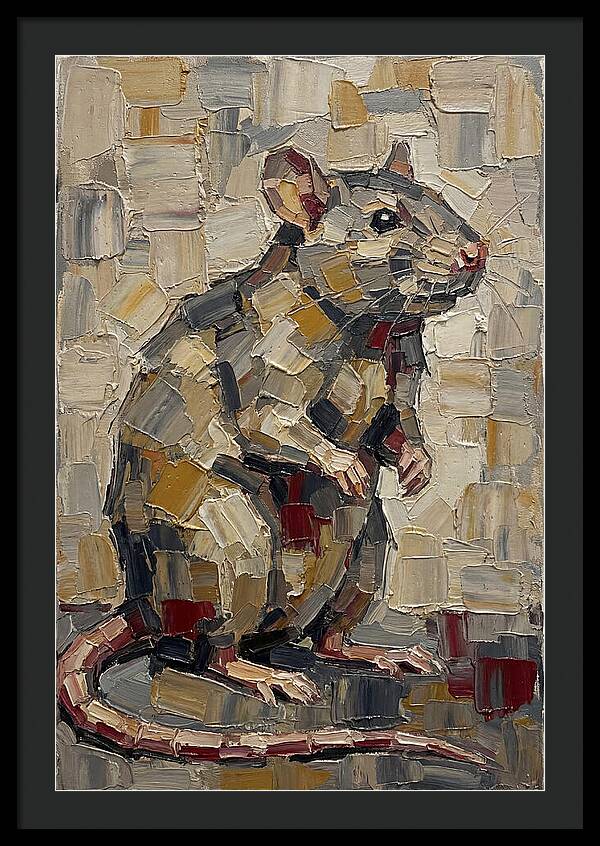 Rat In Palette Knife Style