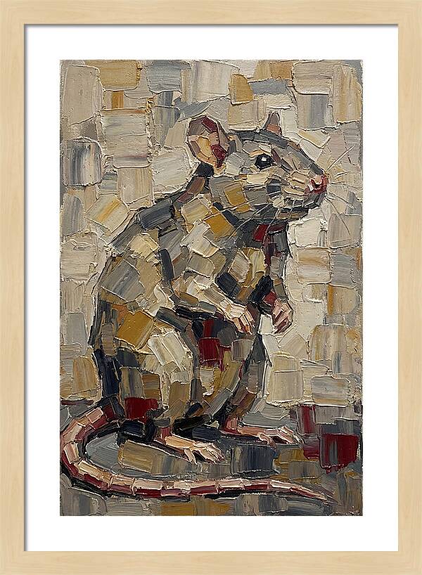 Rat In Palette Knife Style