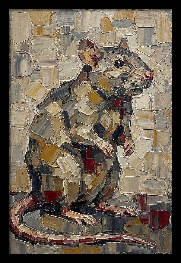 Rat In Palette Knife Style