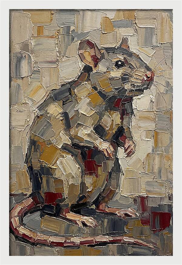 Rat In Palette Knife Style