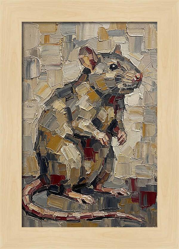 Rat In Palette Knife Style