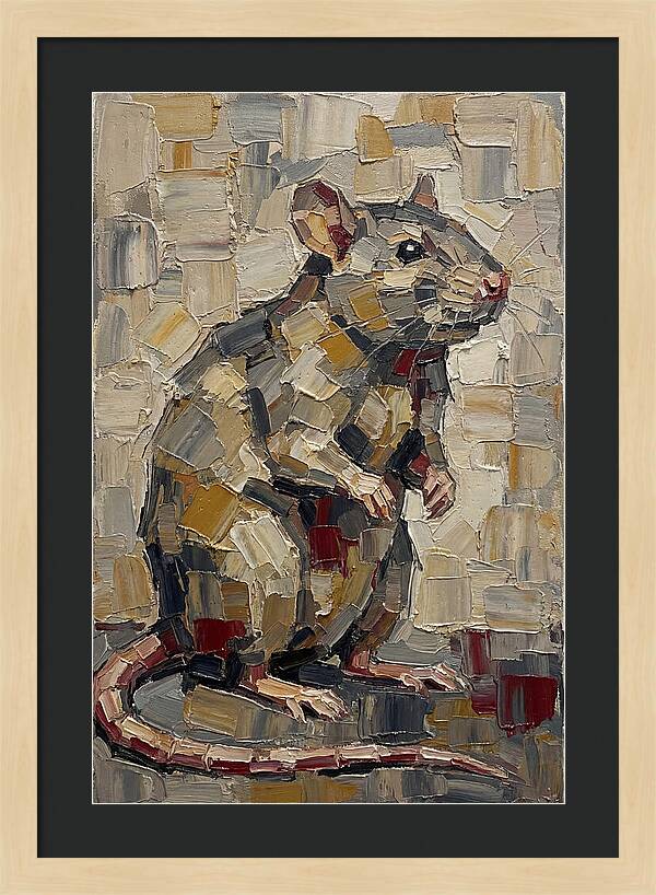 Rat In Palette Knife Style