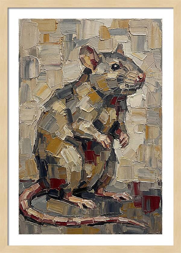 Rat In Palette Knife Style