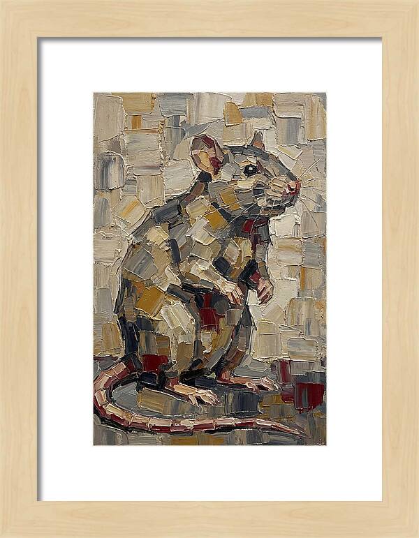 Rat In Palette Knife Style