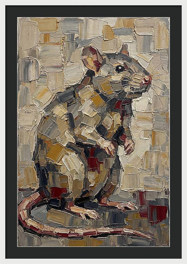 Rat In Palette Knife Style