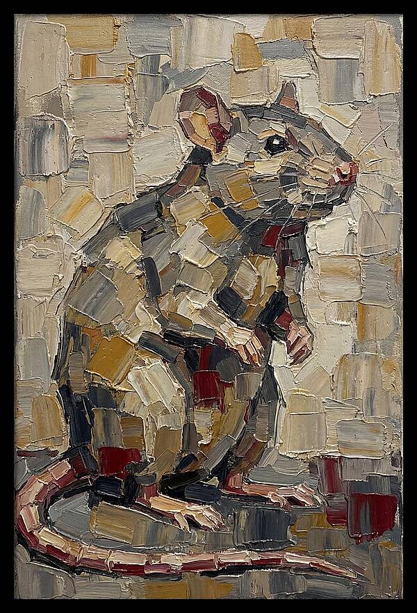 Rat In Palette Knife Style