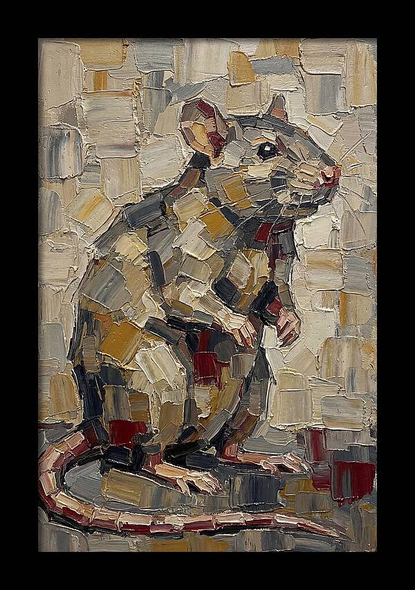Rat In Palette Knife Style