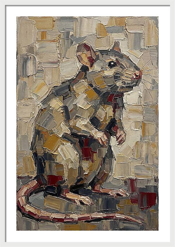 Rat In Palette Knife Style