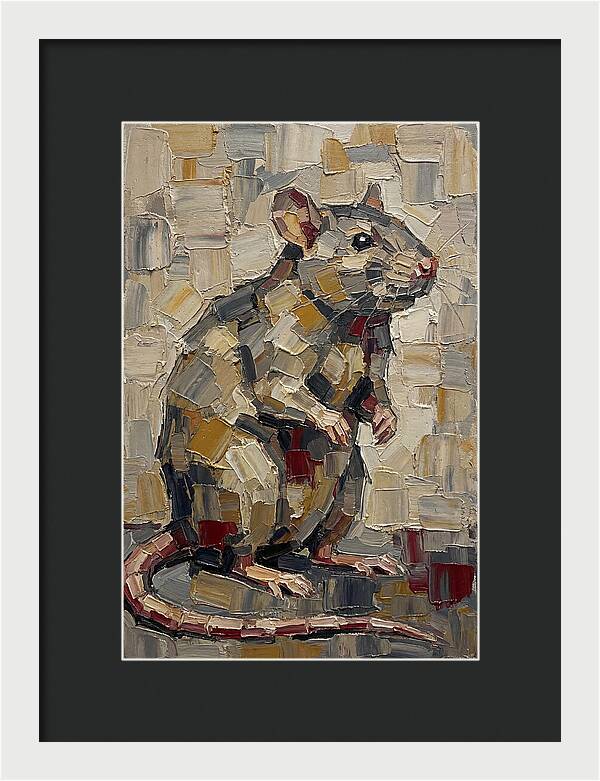 Rat In Palette Knife Style