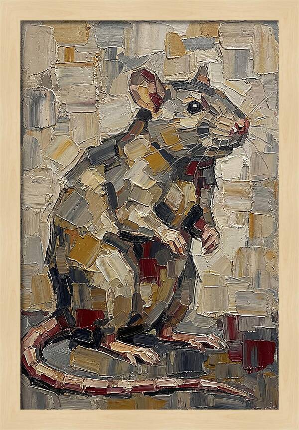 Rat In Palette Knife Style