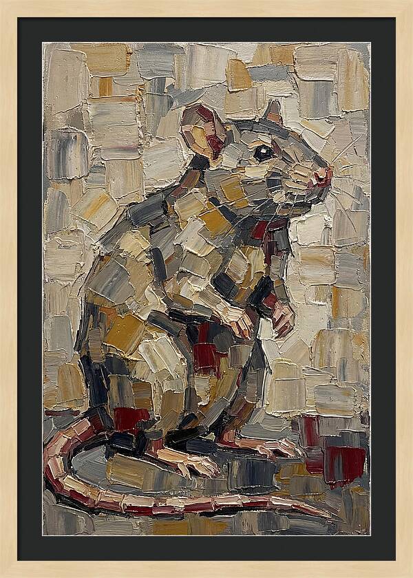 Rat In Palette Knife Style