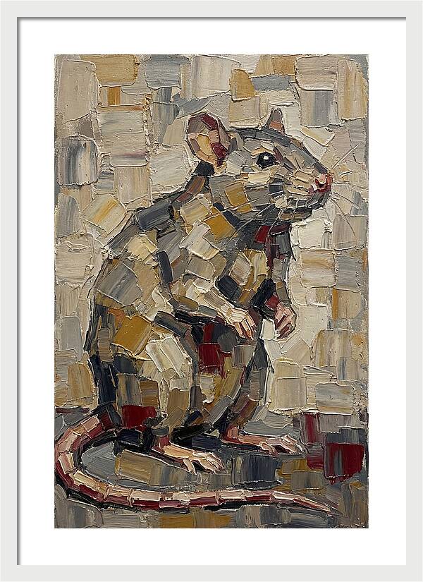 Rat In Palette Knife Style