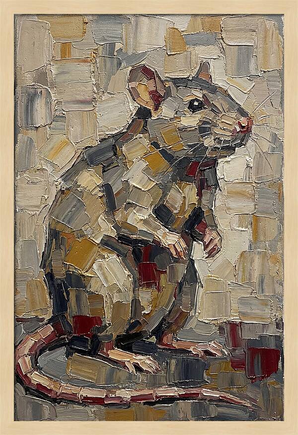 Rat In Palette Knife Style