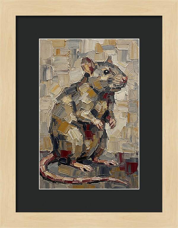 Rat In Palette Knife Style