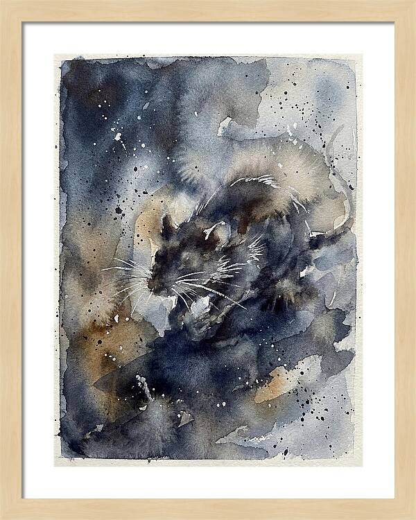 Rat In Watercolor Dreamscape