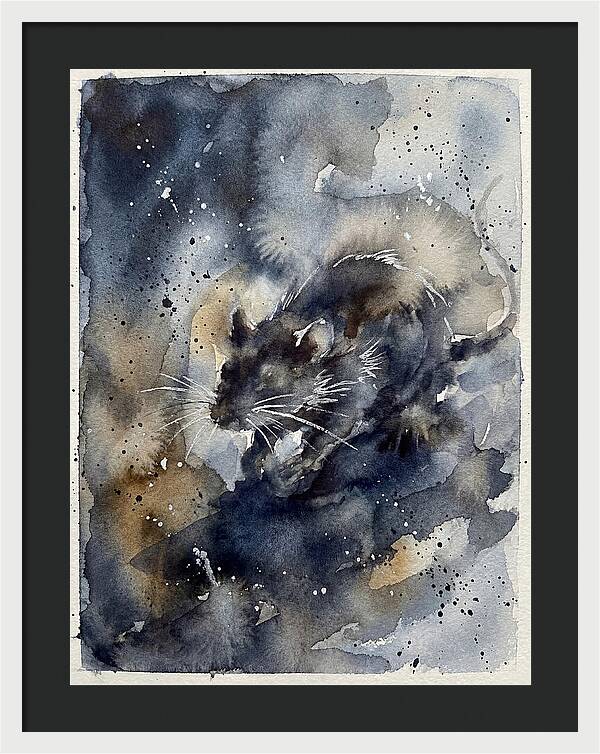 Rat In Watercolor Dreamscape