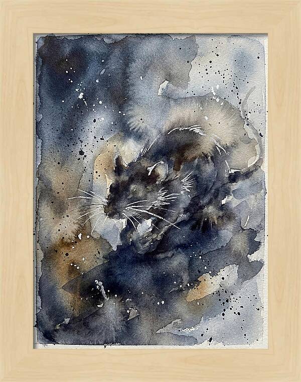 Rat In Watercolor Dreamscape