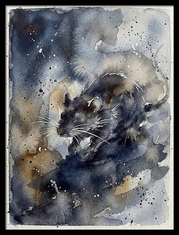 Rat In Watercolor Dreamscape