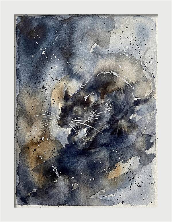 Rat In Watercolor Dreamscape