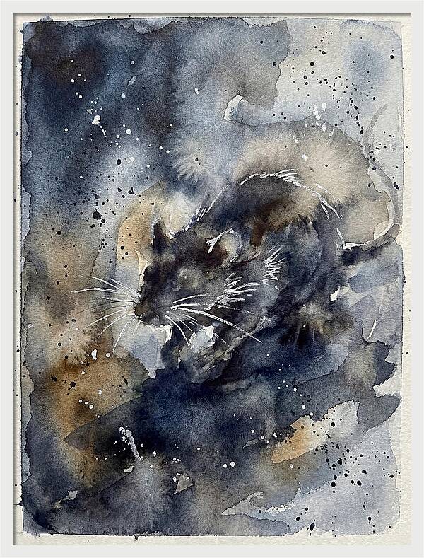 Rat In Watercolor Dreamscape