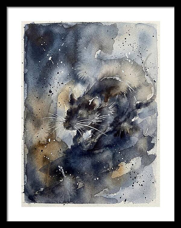 Rat In Watercolor Dreamscape