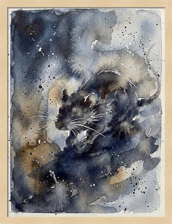 Rat In Watercolor Dreamscape