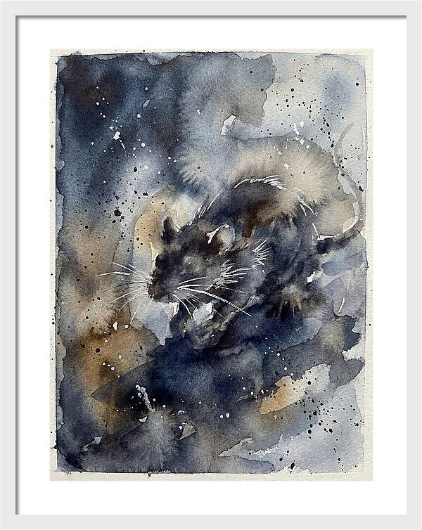 Rat In Watercolor Dreamscape