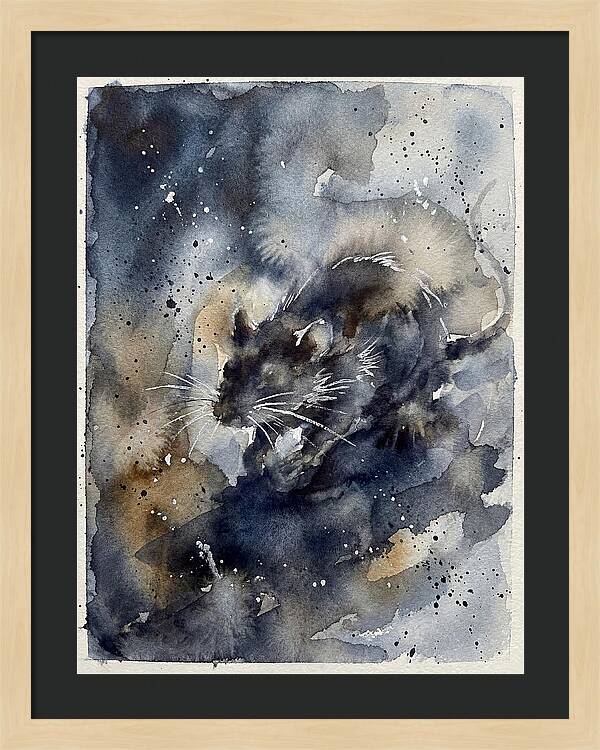 Rat In Watercolor Dreamscape