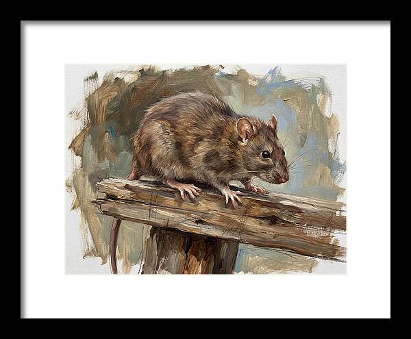 Rat On A Wooden Beam