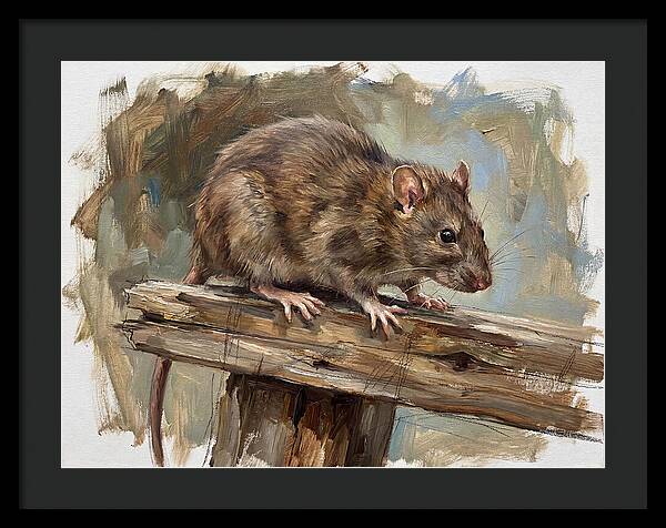 Rat On A Wooden Beam