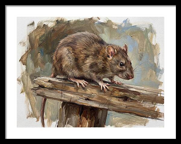 Rat On A Wooden Beam