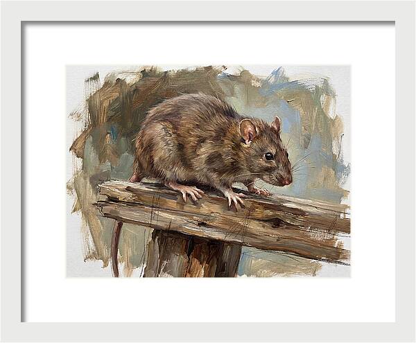 Rat On A Wooden Beam
