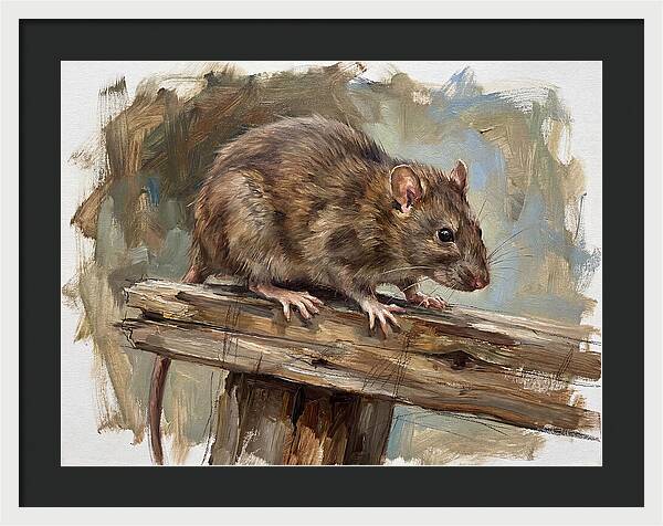 Rat On A Wooden Beam