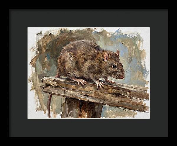 Rat On A Wooden Beam