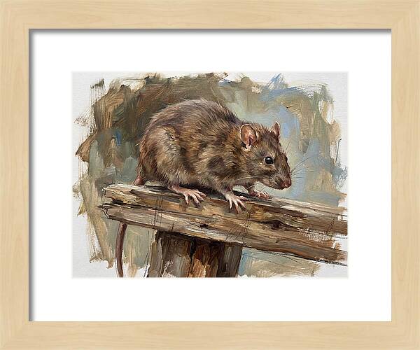 Rat On A Wooden Beam