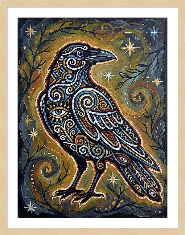 Raven Folk In Intricate Patterns