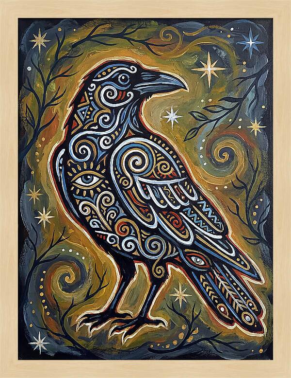 Raven Folk In Intricate Patterns