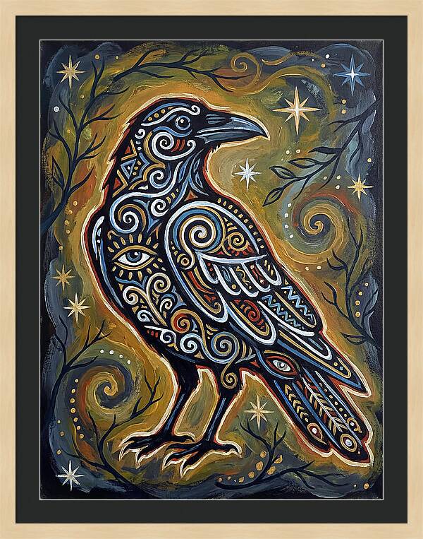 Raven Folk In Intricate Patterns