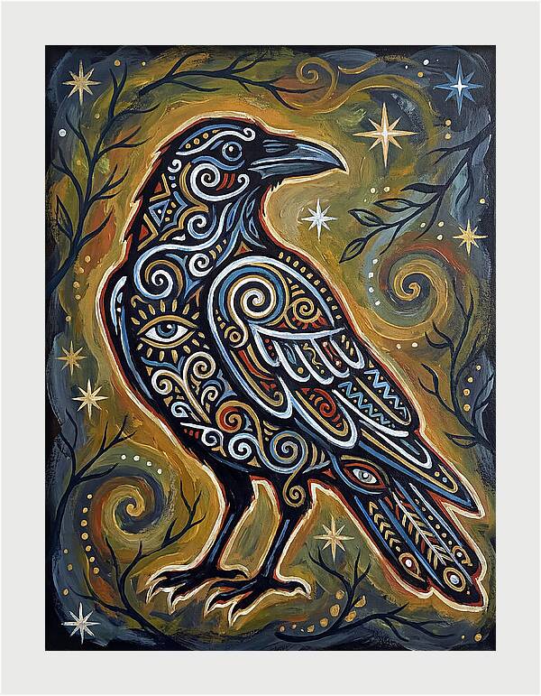 Raven Folk In Intricate Patterns