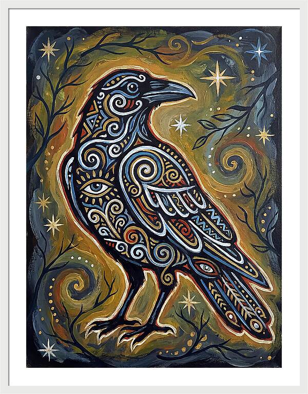 Raven Folk In Intricate Patterns