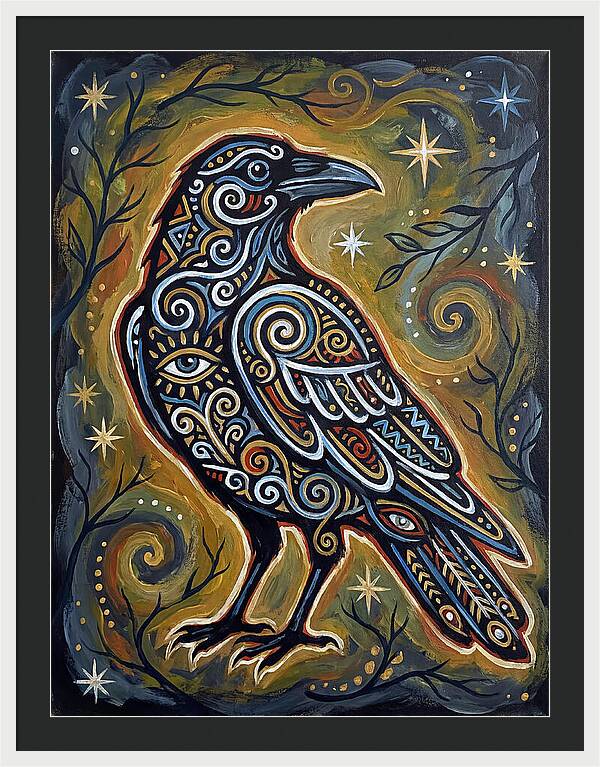 Raven Folk In Intricate Patterns