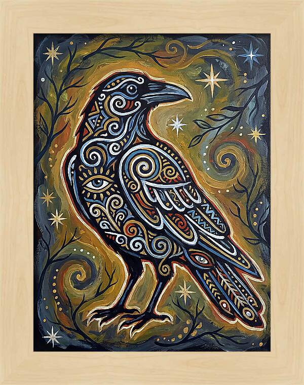 Raven Folk In Intricate Patterns