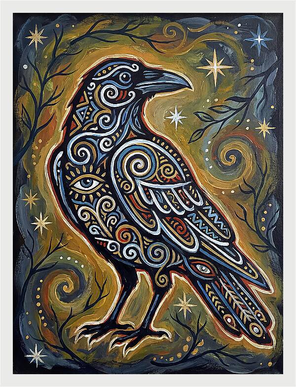 Raven Folk In Intricate Patterns