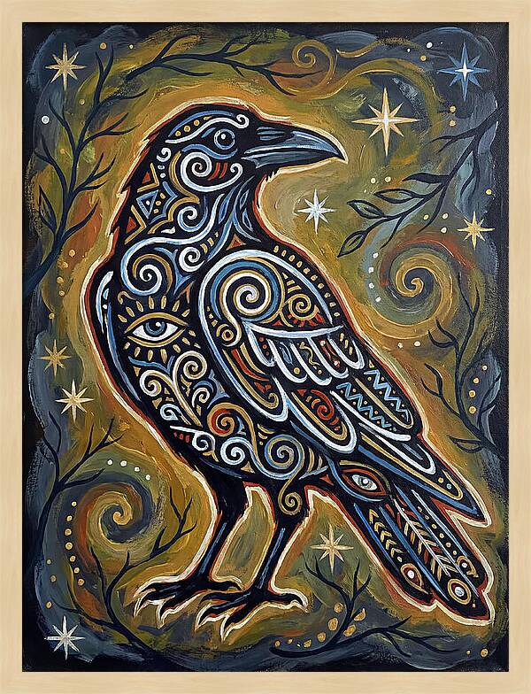 Raven Folk In Intricate Patterns