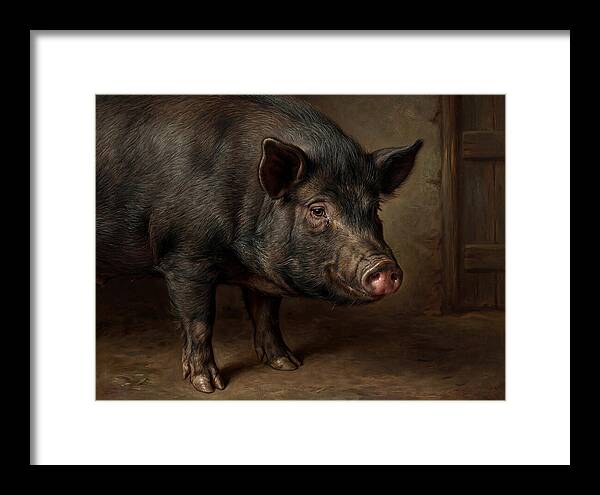 Realistic Portrait Of A Pig