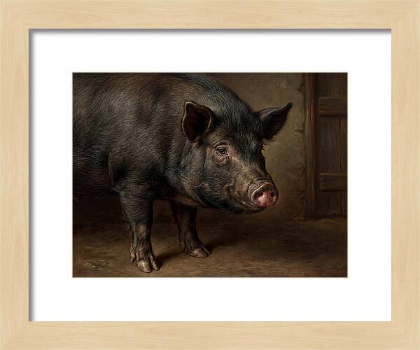 Realistic Portrait Of A Pig